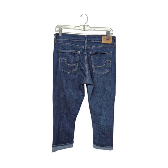 Levis Jeans Womens 6 Blue Capri Mid Rise Rolled Cuff Medium Wash Stretch Denim - Picture 2 of 10